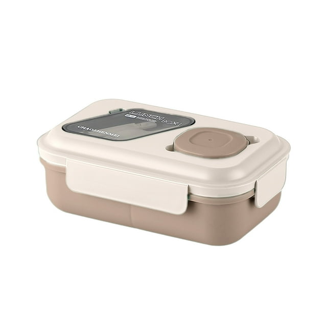 Bento Lunch Box Adult Stackable 3 Compartment Plastic Container Microwave Safe Leak Proof For Work And Study 21 cm x 13 cm x 8 cm