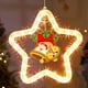 thumbnail image 5 of Luz LED de ventana Pentagram Running Horse - Decoración navideña colgante a pilas de 10,9 pulgadas con Papá Noel y muñeco de nieve grabados, 5 of 7
