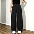 thumbnail image 5 of Rvasteizo Girls Ruffled Hem Pants Wide Leg High Waist Elastic Waist 5-15Y Kids Bottoms 15 Years, 5 of 5
