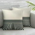 thumbnail image 3 of QZHH Outdoor Waterproof Decorative Pillow Covers Geometry Pillowcases Cushion Case Garden Throw Pillow Covers Pillows Shell for Patio Furniture Couch Tent Balcony (Black), 3 of 5