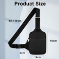thumbnail image 2 of Slingväska, Vattentät bröstväska för män och kvinnor, Mini andningsbar axelväska med dragkedja, Lätt axelbandsryggsäck, 2 of 5