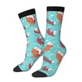thumbnail image 1 of Balery Sea Otters Family In Blue Water Calcetas Largas con Estampado para Hombre y Mujer – Suaves y Transpirables, Talla Única (US 5-11), 1 of 6