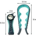 thumbnail image 2 of Jar Bottle Opener Non Slip Gripper - Fit Palm and Easy to Use - 5 in 1 Multifunctional Kitchen Tool Set-Suitable for Women, Weak Hands and the Elderly(2-piece set), 2 of 5