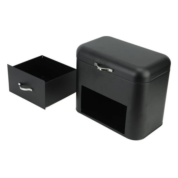 Contenedor De Almacenamiento De Pan De Hierro, Caja De Pan De Hierro, 2 Estantes, Gran Capacidad, Contenedor De Pan De Granja Grande Para Pan, Bagels, Galletas