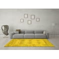thumbnail image 3 of Ahgly Company Indoor Square Oriental Yellow Traditional Area Rugs, 4' Square, 3 of 4