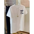thumbnail image 1 of Women's Graphic Print Short Sleeve T-Shirt - Soft Breathable Cotton, Relaxed Fit Round Neck Casual Summer Tee for Casual Attire, Spring Fashion, Playful Design, Comfortable Material, Trendy Apparel, 1 of 5