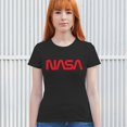thumbnail image 4 of Vintage NASA Worm Logo T-Shirt Astronaut Space Exploration Emblem Women's Tee, 4 of 7