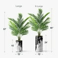 thumbnail image 4 of Artificial Tree in Contemporary Granite Effect Planter, Fake Areca Tropical Palm Silk Tree for Indoor and Outdoor Home Decoration - 66" Overall Tall (Plant Pot Plus Tree), 4 of 5