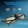 thumbnail image 4 of 3D Active Shutter Glasses, Long Battery Life High Light Transmission 3D Glasses Black DLP Link Power Saving  for 3D DLP Projectors, 4 of 7