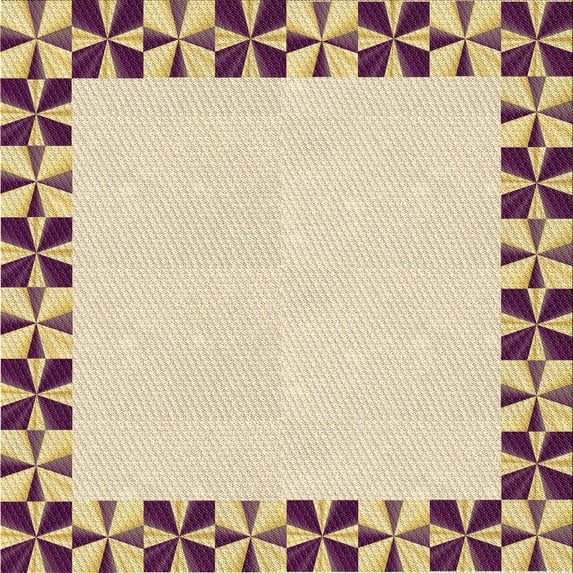 Ahgly Company Machine Washable Indoor Square Transitional Golden Blonde Gold Area Rugs, 7' Square