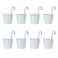 thumbnail image 3 of 2Pcs Hanging Flower Pots Fence Outdoor Metal Decoration Removable Garden Indoor Railing Iron Wall Planter, 3 of 16