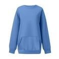 thumbnail image 3 of fatyb Oversized Sweatshirts for Women Long Sleeve Crew Neck Pullovers Womens Casual Plain Loose Tops, 3 of 4