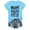 Sky Blue, variant on Seductiva Women's Short Sleeve T-Shirt Clearance Items Teacher Retired Tshirts Womens Retirement Class of 2025 Countdown in Graphic Tees Funny V Neck T Shirt