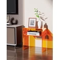 thumbnail image 2 of Clear Acrylic End Table 2-Tier Bedside nightstand for Living Room Bedroom Home Decor (Orange), 2 of 7