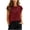 Red, variant on Horkkom Short Sleeve Tops for Women Crew Neck Solid Color Basic Tees Casual Loose T Shirts with Pocket L