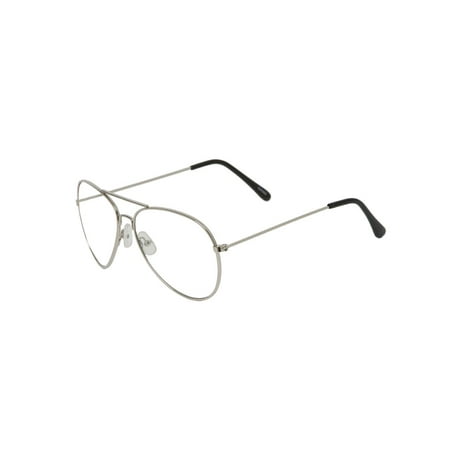 Gravity's Non-Prescription Premium Aviator Clear Lens Glasses w/ GT Microfiber