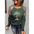 thumbnail image 2 of T-Shirt de Baseball à Blocs de Couleur pour Femmes Noël Décontracté à Manches Longues, 2 of 2