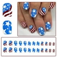 thumbnail image 2 of Bkbp Glitter Nail Polish Strips Self-Adhesive Design Patriotic American Nail Polish Stickers 4th of July Nail Stickers Full Nail Wraps Fingernail Manicure Nail Gel Stickers for Women Girls, 2 of 7