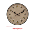 thumbnail image 3 of 12 Inch Round Garden Clock IP44 Waterproof Wall Hanging Clock Decorative Bee Outdoor Clock Kitchen Clock, 3 of 6