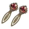 thumbnail image 2 of Petal flowers Reading Accessories: Vintage Copper-Colored Lace Bookmarks - Set of 2 Stainless Steel Book Markers, 2 of 5