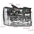 thumbnail image 5 of Homemart Headlights, Compatible with 2007-2014 GMC Sierra 1500 2500HD 3500HD, Crystal Headlight, Clear Lens White Housing White Reflector, 5 of 6