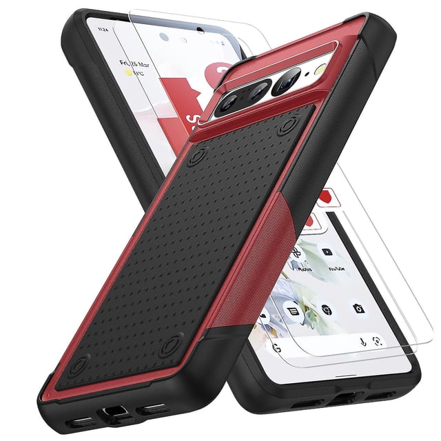 Funda para Google Pixel 7 Pro, doble capa de protección, a prueba de golpes, protección para pantalla y cámara.
