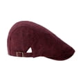 thumbnail image 3 of WITHMOONS Cotton Flat Cap Herringbone Winter Warm Driving Hat YZ30102 (Red), 3 of 5