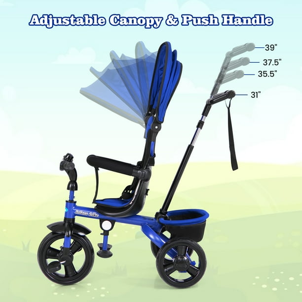 Infant tricycle push handle hot sale