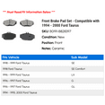 thumbnail image 2 of Front Brake Pad Set - Compatible with 1994 - 2000 Ford Taurus 1995 1996 1997 1998 1999, 2 of 2
