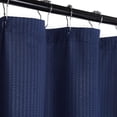 thumbnail image 4 of LingStar Navy blue Polyester Shower Curtain Embossed Pattern Water Repellent Soft Microfiber Fabric Bathroom Curtain 72"x78", 4 of 6