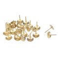 thumbnail image 2 of Uxcell Clavos de pulgar redondos de 11 mm de diámetro, tono dorado, 100 piezas, 2 of 5