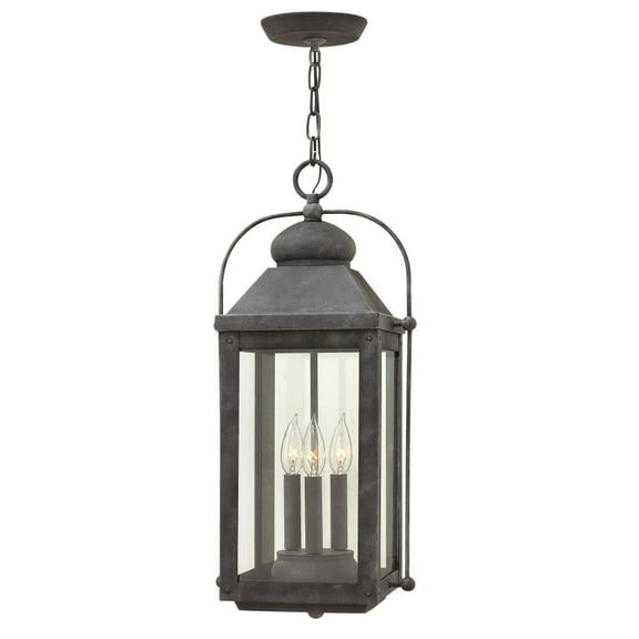 Hinkley Lighting - Three Light Hanging Lantern - Anchorage - 3 Light Large