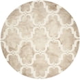 thumbnail image 3 of Safavieh Dip Dye Talbot Distressed Wool Area Rug, Beige/Ivory, 7' x 7' Round, 3 of 9
