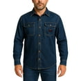 thumbnail image 4 of Bass Creek Outfitters Men's Flame Resistant Long Sleeve Denim Work Shirt, Sizes M-XXL, 4 of 7
