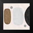 thumbnail image 2 of Tava Studios 15x15 Black Modern Framed Museum Art Print Titled - Neutral Stones II, 2 of 5