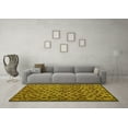 thumbnail image 3 of Ahgly Company Machine Washable Indoor Rectangle Abstract Yellow Modern Area Rugs, 8' x 12', 3 of 4
