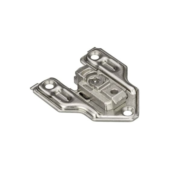 Blum 25-Pack Cam Adjustable Clip Face Frame Screw-on 3mm Mounting Plate, Nickel Plated