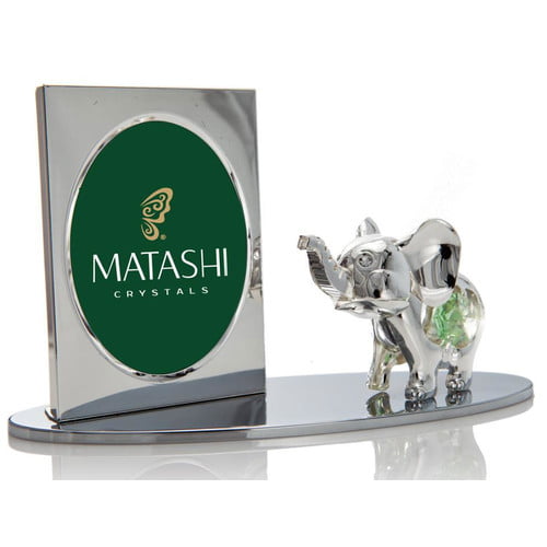 Cartoon Elephant Picture Frame Made with Genuine Matashi Crystals 