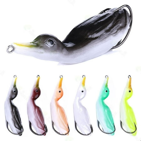 Windfall 1piece 3D Duck Topwater Fishing Lure Multicolor Duckling Floating Artificial Bait Plopping and Splashing Feet Hard Fishing Tackle Gear 10.5cm 18.5g