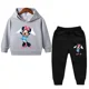 thumbnail image 3 of Conjunto de 2 piezas de ropa de Disney para niñas, primavera y otoño, con estampado de Minnie, sudaderas con capucha y pantalones deportivos para niñas pequeñas, 3 of 5