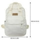 thumbnail image 4 of Mochila informal para hombre y mujer, mochila escolar de lona de algodón, mochila de moda (blanco), 4 of 8