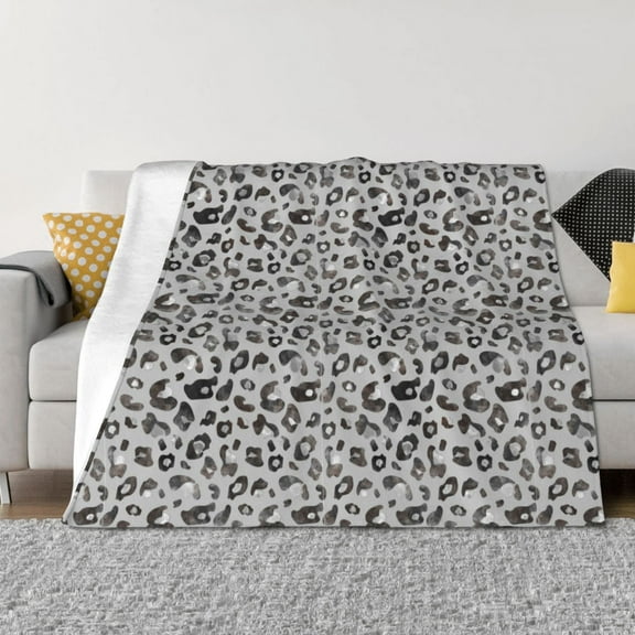 Naloa Wild Animal Leopard Print Flannel Blankets - Thick and Warm Blanket for Winter, Soft Fuzzy Plush King Blanket for All Seasons40"x30"