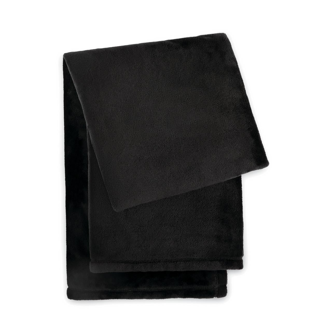 Mainstays 4-Piece Black Cozy Plush Comforter Set, T/TXL