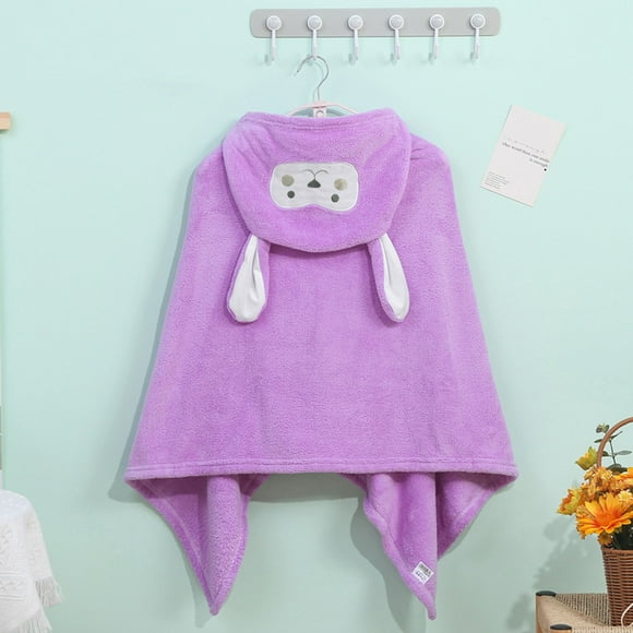 Liquidation! Serviettes de Bain Douces, Serviettes pour Salle de Bain, Serviette à Capuche pour Enfants Ultra Douce et Extra Grand Serviette de Bain en Coton avec Capuche pour Filles par Little Tinkers World, Serviette de Bain Séchage Rapide, Violet