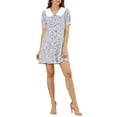 thumbnail image 2 of MODA NOVA Junior's Peter Pan Collar Short Sleeve Floral Mini Dress, 2 of 5
