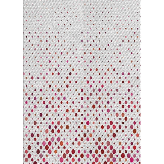 Ahgly Company Indoor Rectangle Patterned Off-White Novelty Area Rugs, 2' x 4'