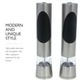 thumbnail image 3 of Cole & Mason Adjustable Ceramic Battery-Powered Salt and Pepper Grinder Set, Silver/Black, 3 of 7