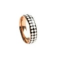 thumbnail image 2 of Anillo con diseño de tablero de ajedrez, joyería femenina elegante, colores simples, anillos geométricos para los dedos, accesorio de moda, Ropa, zapatos y accesorios Miscelánea Oro rosa talla 7 Minnieouse  AP016439-07, 2 of 6