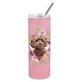 thumbnail image 1 of Carolines Treasures CK4253TBL20 Gobelet Mince en Acier Inoxydable à Double Paroi de 20 oz avec Cockapoo en Chocolat et Fleurs Roses, 1 of 4