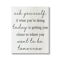 Stupell Industries Where You Want To Be Phrase Graphic Art Gallery Wrapped Canvas Print Wall Art, Design by Lil' Rue